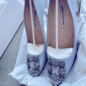 Manolo Blahnik HANGISI GLITTER 90